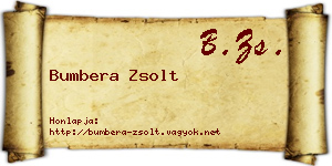 Bumbera Zsolt névjegykártya